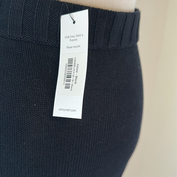 NWT Amour Vert 100% Organic Cotton Alizee Skirt, Medium, Black - Picture 4 of 8